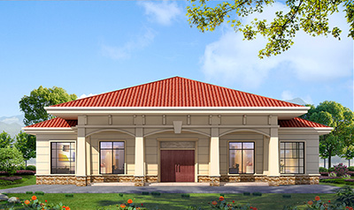 農村20萬自建一層平房設計圖，占地麵積280平米